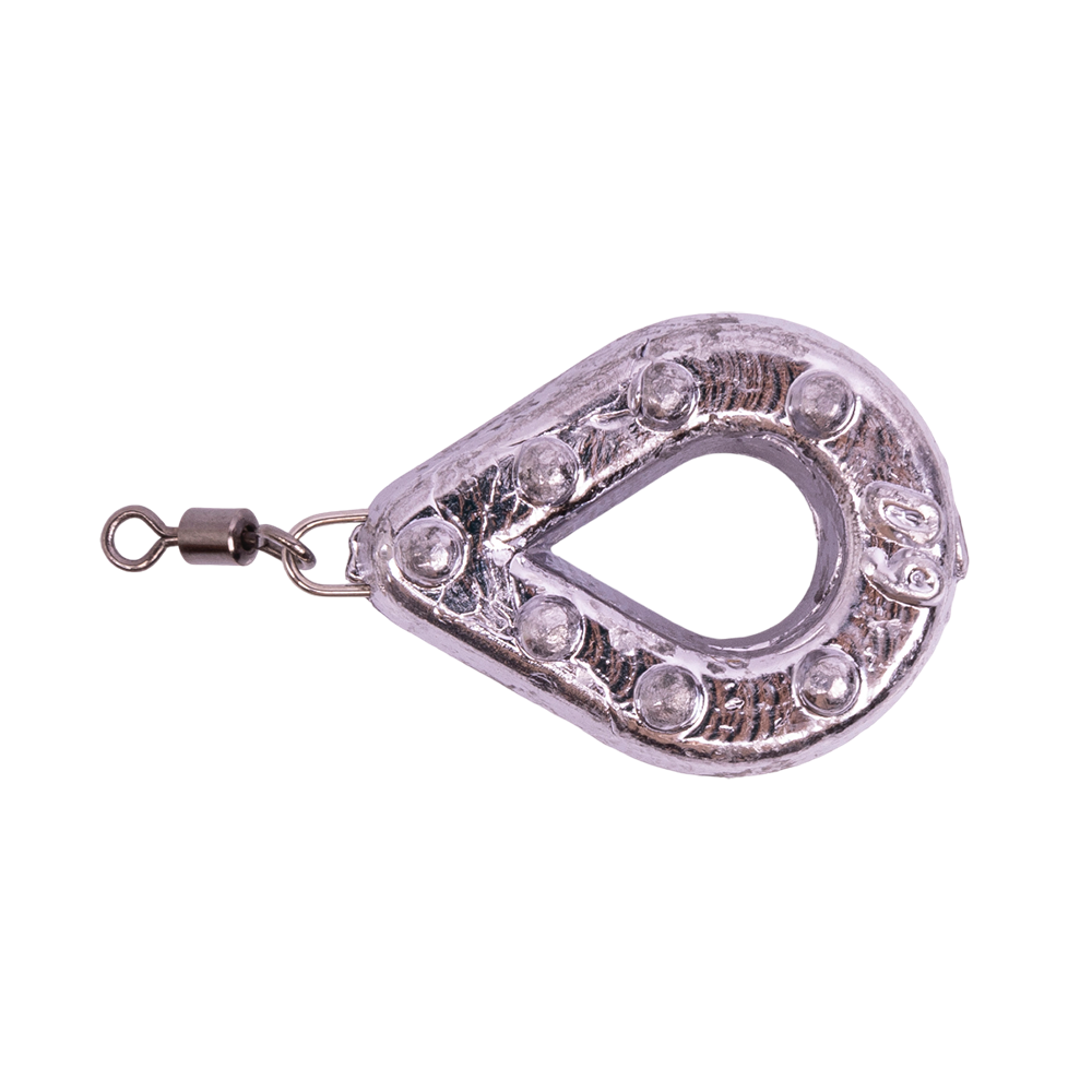 Груз "Капля-рамка" с ушком и вертлюгом, 60гр. Фото №1