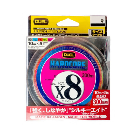 Пл.шн. Duel PE Hardcore X8 300m 5Color #0.8 (0.153mm) 7.0kg . Фото №2 Пл.шн. Duel PE Hardcore X8 300m 5Color #0.8 (0.153mm) 7.0kg . Фото №2