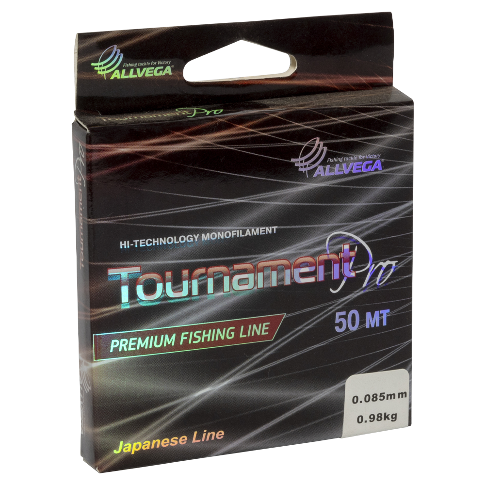 Леска ALLVEGA поводковая «Tournament Pro Premium» 50m 0.085mm (0.98кг) прозрачная (TPRON5085). Фото №1 Леска ALLVEGA поводковая «Tournament Pro Premium» 50m 0.085mm (0.98кг) прозрачная (TPRON5085). Фото №1