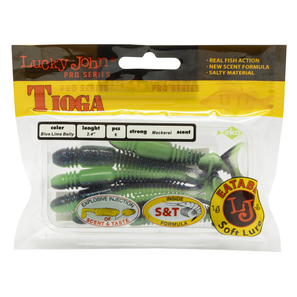Виброхвост Lucky John Pro Series Tioga 3,4" 86мм, (6шт. упак.) цвет T53. Фото №4 Виброхвост Lucky John Pro Series Tioga 3,4" 86мм, (6шт. упак.) цвет T53. Фото №4