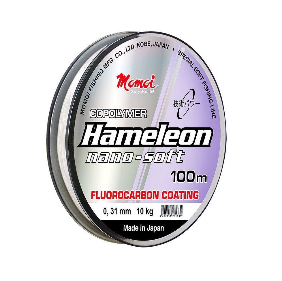 Леска монофиламентная Momoi Hameleon Nano-Soft 0,20мм/100м 4,7кг прозрачная 5шт/уп. Фото №1