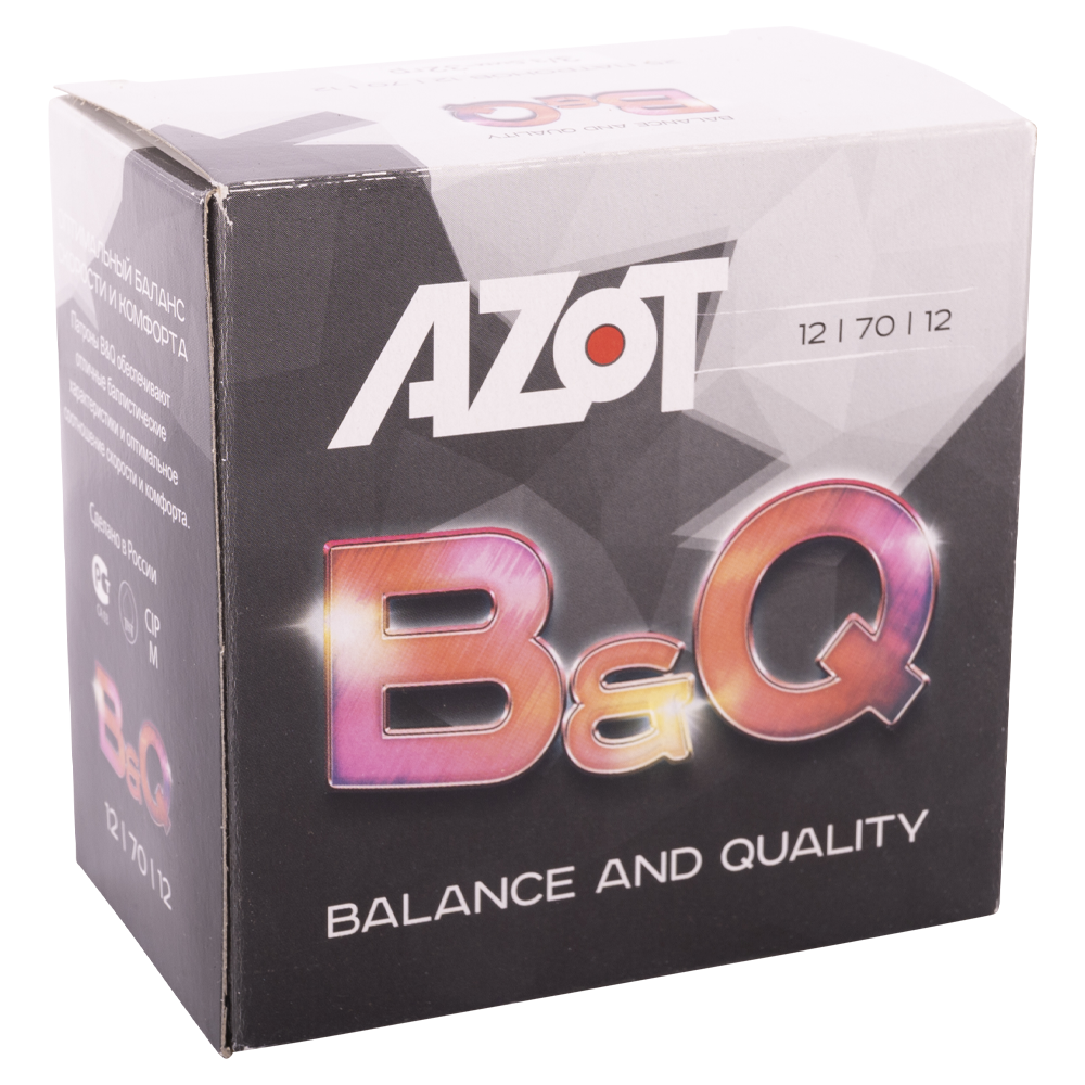 Патрон АЗОТ 12/70  охотничий дробовой B&Q 32гр №3 (пачка 25 шт) (в коробке 250шт). Фото №4