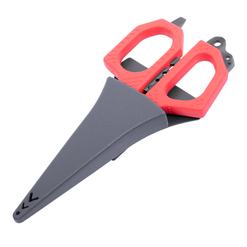 Ножницы рыболовные Kranch длина 16,2см, вес 97гр, цвет (красный). Фото №8