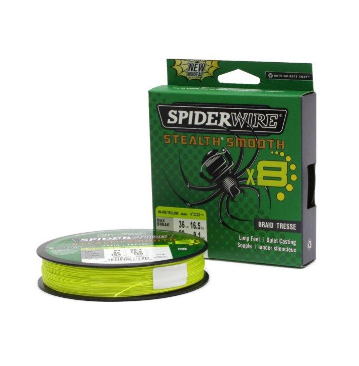 Шнур SpiderWire Stealth Smooth x8 Yellow 150m 0.11. Фото №2