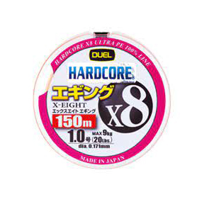 Пл.шн. Duel PE Hardcore X8 Eging 150m 3Color #0.6 (0.132mm) 5.8kg			. Фото №2
