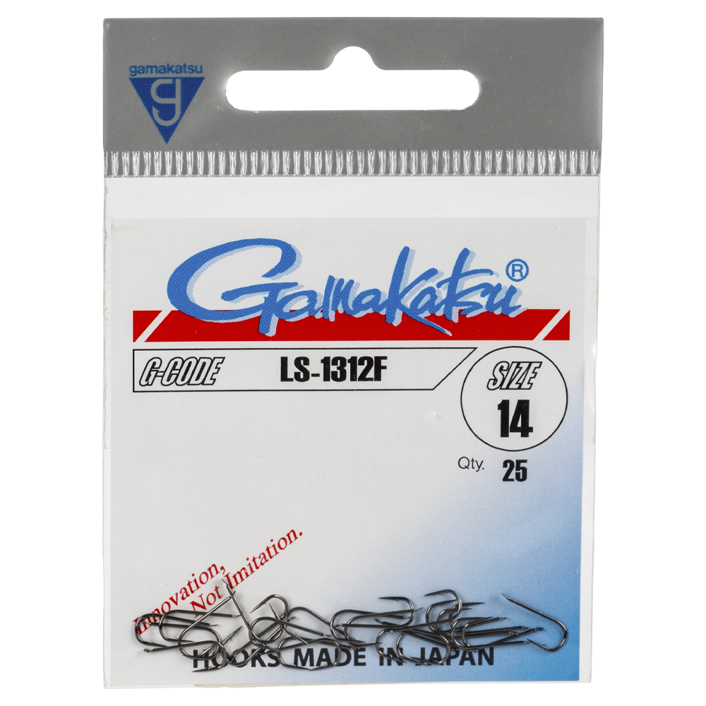 Крючок Gamakatsu Hook LS-1312F Black №14. Фото №1