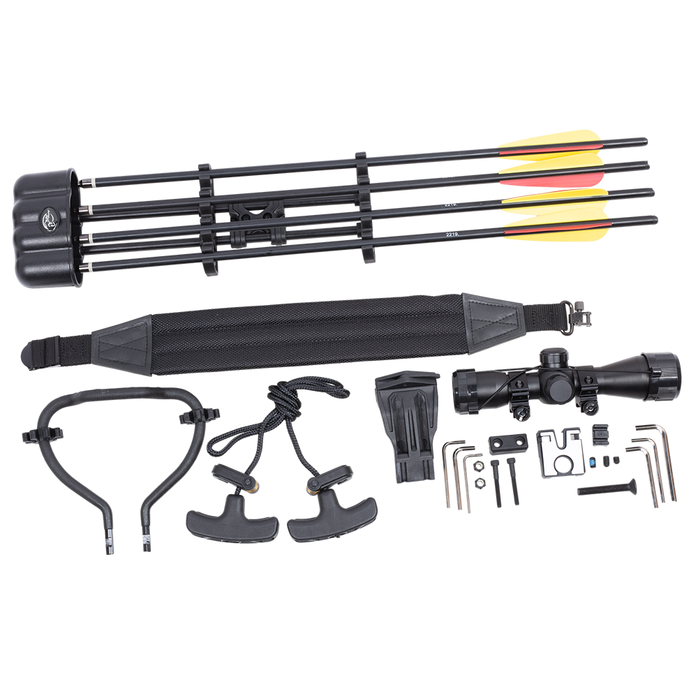 Приклад для арбалета Man Kung XB58, блочный, black, кивер, стрелы 4 шт., прицел, крепеж. Фото №6