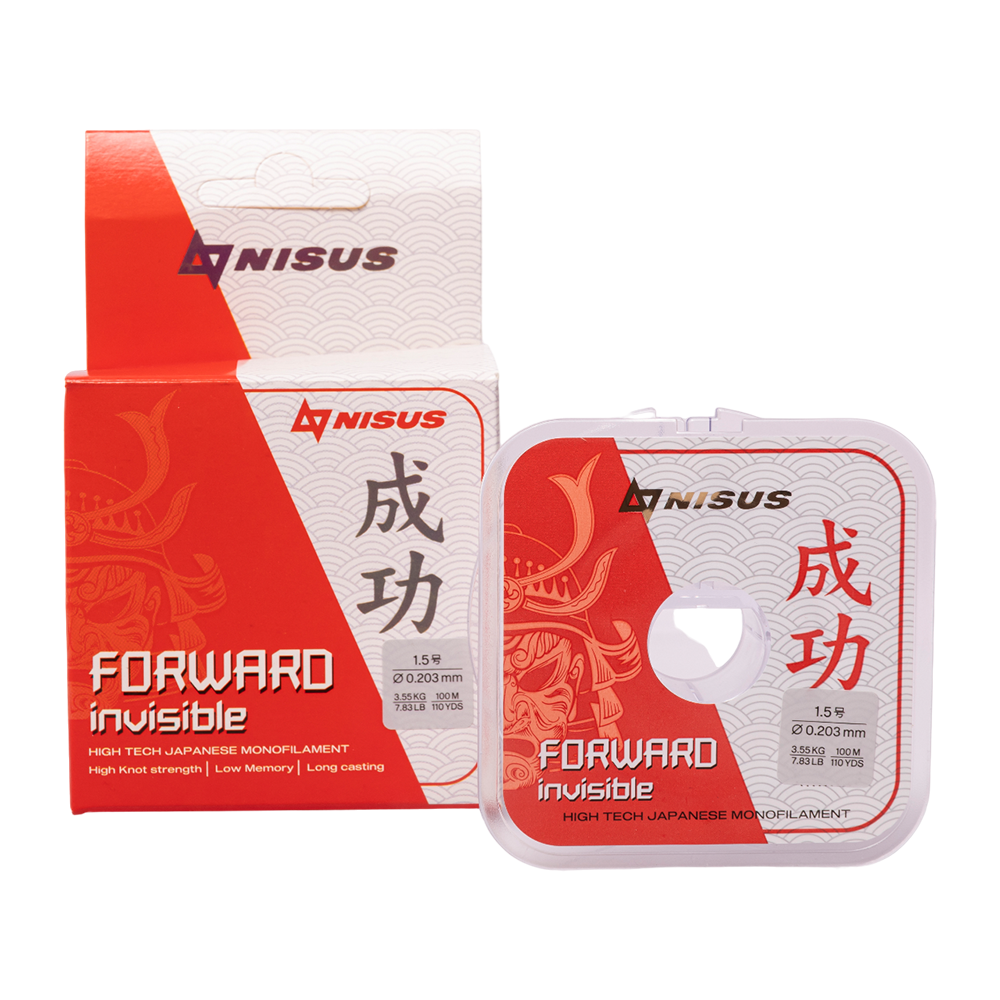 Леска Nisus Forward Invisible 0,203mm/100m Nylon (N-FI-0203-100) . Фото №1