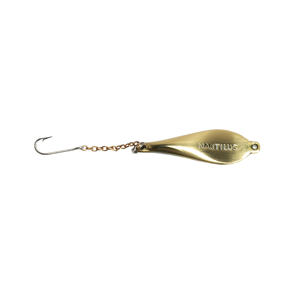 Блесна Puustjarven Nautilus 40мм, 5гр, цвет (Hop/Mes) цепочка-крючок. Фото №1