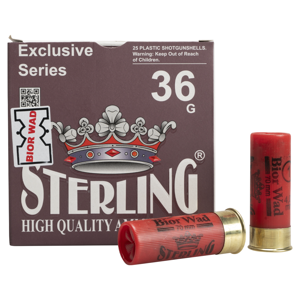 Патрон STERLING 12/70 Bior № 1 36 гр. (пачка 25 шт.). Фото №1