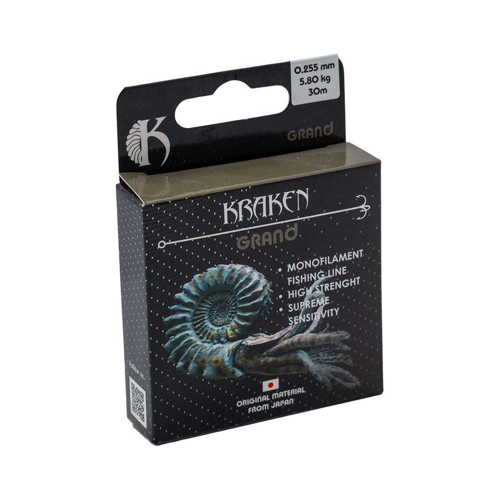 Леска Kraken Grand 30m 0,285mm 6.92kg. Фото №1