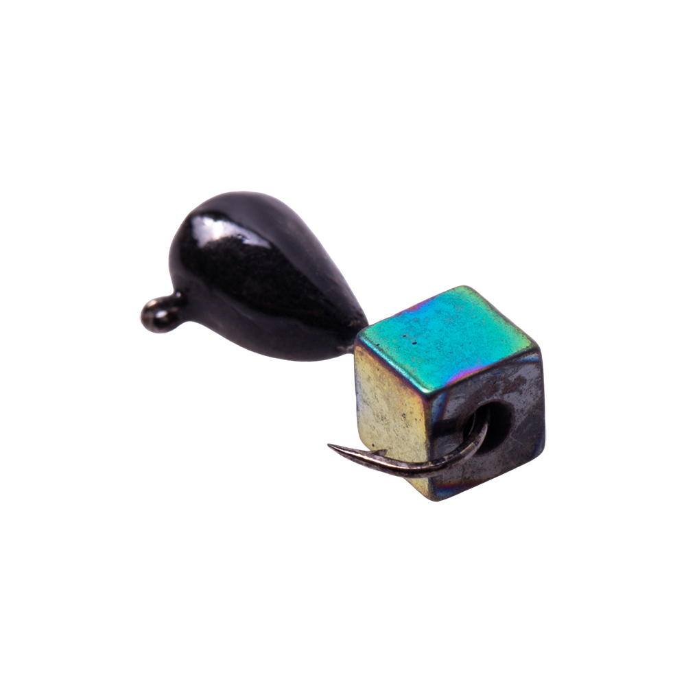 Мормышка вольфрамовая Trye Weight черная "Капля" d4,0мм кубик, хамелеон (10шт). Фото №2 Мормышка вольфрамовая Trye Weight черная "Капля" d4,0мм кубик, хамелеон (10шт). Фото №2