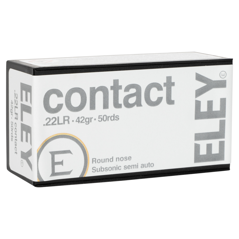 Патрон нарезной ELEY кал. 22 LR CONTACT 2,59 гр. 40 grn. (в пачке 50 шт.) (в коробке 5000 шт). Фото №2 Патрон нарезной ELEY кал. 22 LR CONTACT 2,59 гр. 40 grn. (в пачке 50 шт.) (в коробке 5000 шт). Фото №2