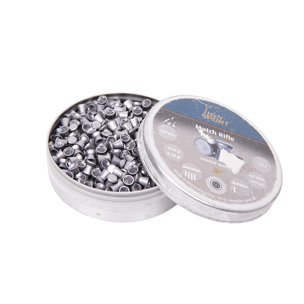 Пуля пневматическая "H&N Match Rifle", для винтовки, гладкоствольная, 4,51 мм., 8,18 гран (500 шт.). Фото №2 Пуля пневматическая "H&N Match Rifle", для винтовки, гладкоствольная, 4,51 мм., 8,18 гран (500 шт.). Фото №2