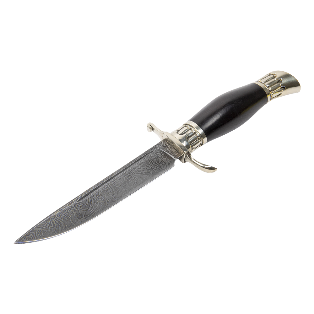 Нож МС "НКВД", сталь дам., литье патроны, черное дерево. Фото №3