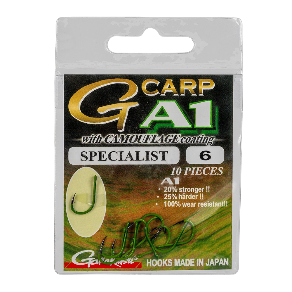 Крючок Gamakatsu Hook A1 G-CARP Camougreen Specialist №06. Фото №1 Крючок Gamakatsu Hook A1 G-CARP Camougreen Specialist №06. Фото №1