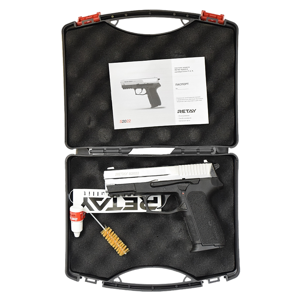 Пистолет охолощенный RETAY S2022, (Sig Sauer), Никель, калибр 9mm. P.A.K. Фото №4