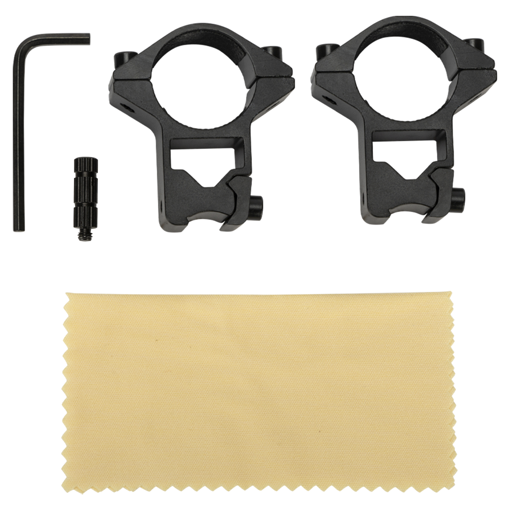 Прицел оптический BORNER 3-9x40 EG Mildot с подсветкой (крышки + кольца). Фото №7