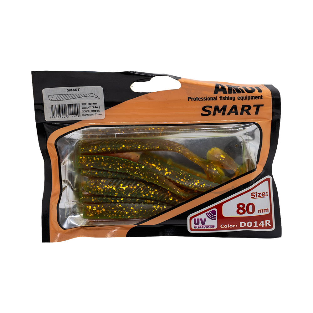 Съедобная резина виброхвост AKKOI Smart 80 D014R. Фото №1