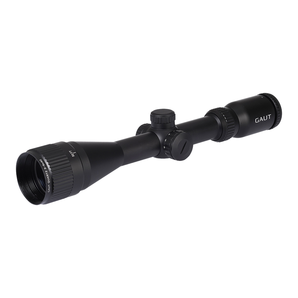 Прицел Gaut Quartz 3-9x40, AO-параллакс, сетка 2 (Mil-Dot), подсв. красная, 25.4мм, поправки 1/4 МОА. Фото №1