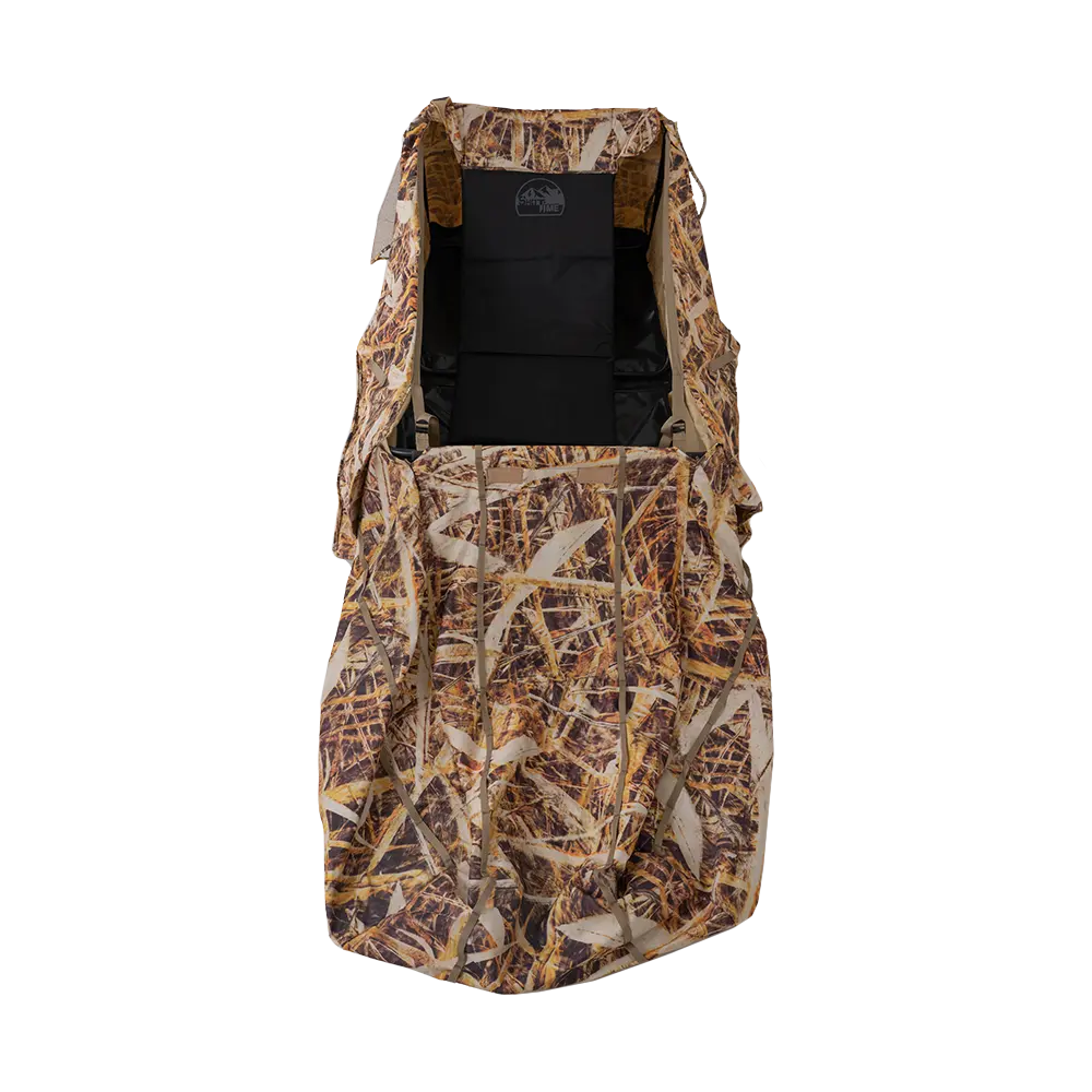 Засидка лежачая ShotTime, каркас алюминиевый, 210х73х40, 600D, дно 1800D, камыш. Фото №4