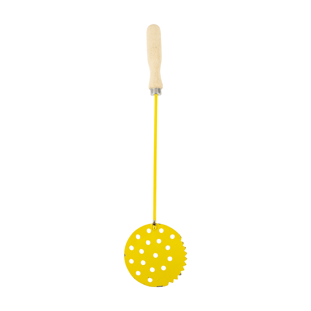 ЧЕРПАК для льда (порошково-окрашенный) с деревянной ручкой ЖЁЛТЫЙ. Фото №1 ЧЕРПАК для льда (порошково-окрашенный) с деревянной ручкой ЖЁЛТЫЙ. Фото №1