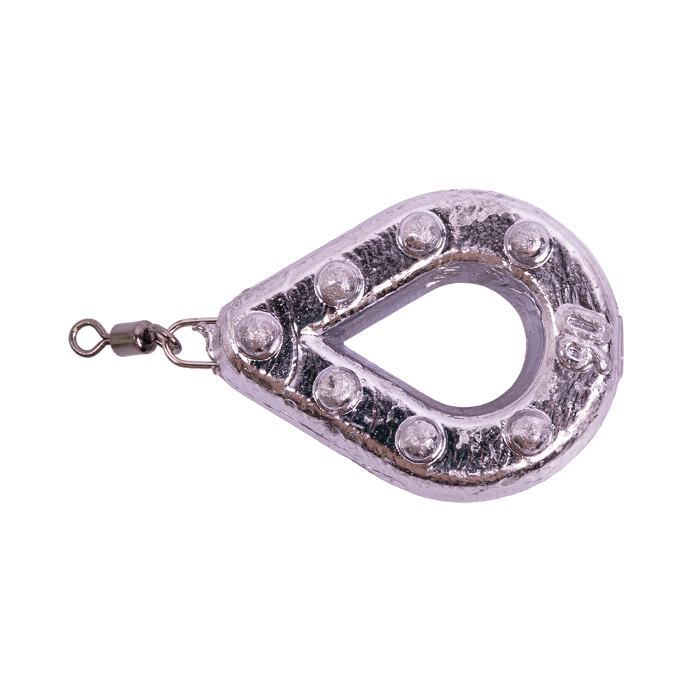 Груз "Капля-рамка" с ушком и вертлюгом, 90гр. Фото №1 Груз "Капля-рамка" с ушком и вертлюгом, 90гр. Фото №1