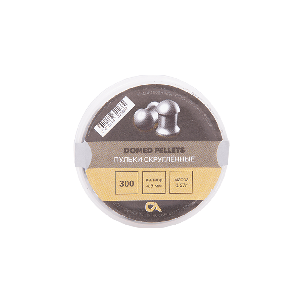 Пуля пневматическая ОхотАктив "Domed pellets", 0,57 г. 4,5 мм. (300 шт.) (60 в упаковке). Фото №1 Пуля пневматическая ОхотАктив "Domed pellets", 0,57 г. 4,5 мм. (300 шт.) (60 в упаковке). Фото №1