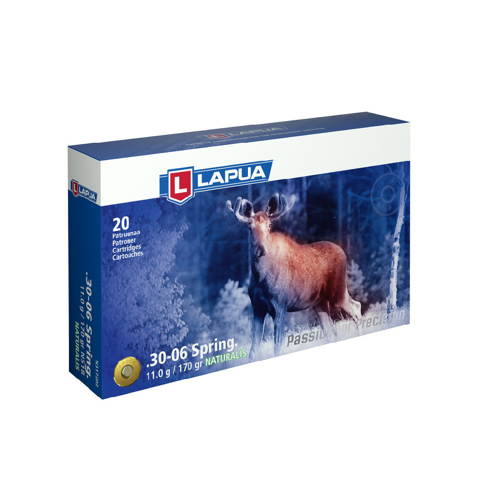 Патрон нарезной LAPUA калибр 30-06 SPRG Naturalis 11,0 гр. 170 grn. (в пачке 20 шт.). Фото №2