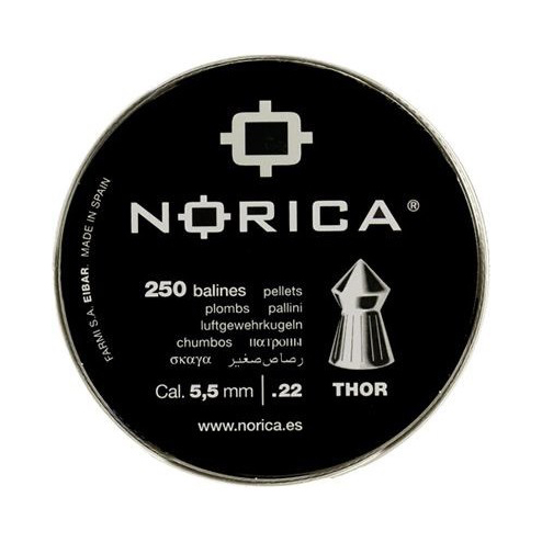 Пуля пневматическая "Norica Thor", 4,5 мм., 7,6 гран (500 шт.) (в коробке 100 банок). Фото №1