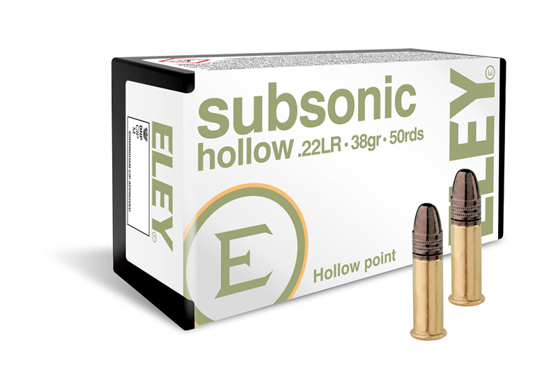 Патрон нарезной ELEY калибр 22 LR SUBSONIC HOLLOW 2,5 гр. 40 grn. (в пачке 50 шт.) (в коробке 5000 шт). Фото №1
