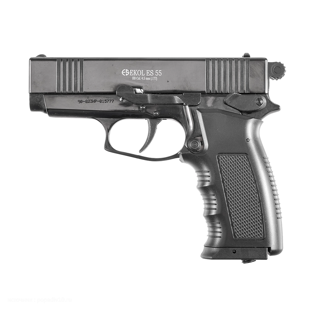 Пистолет пневматический EKOL ES 55 Black, (металл) калибр 4,5 мм, 3 Дж. Фото №3