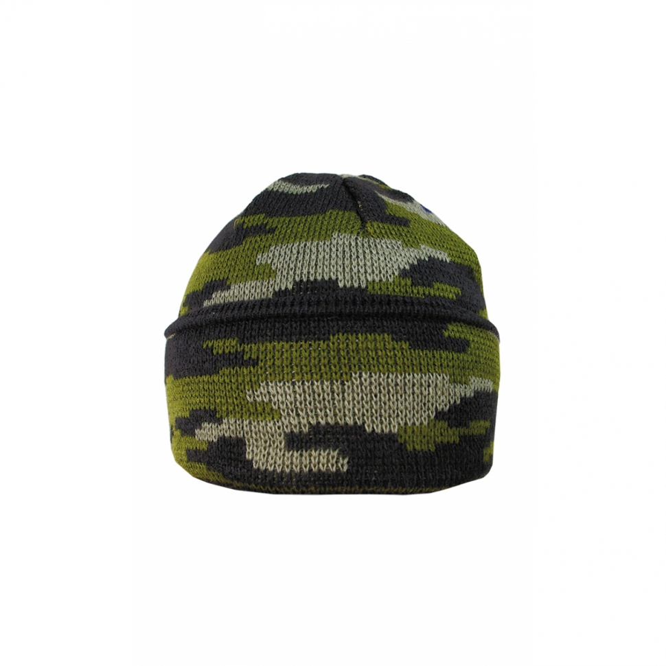Шапка вязаная (зеленый камуфляж). Фото №2
