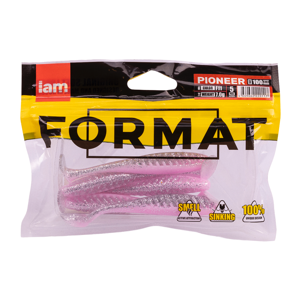 Силиконовая приманка FORMAT PIONEER 100mm, цвет F11, (5шт). Фото №5