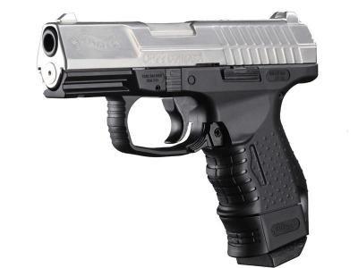 Пистолет пневматический Walther CP 99 Compact (никель с чёрной рукояткой). Фото №2