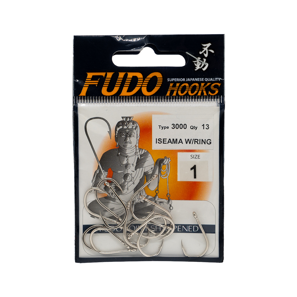 Крючок FUDO ISEAMA W/RING №1 Type 3000 Oty 13. Фото №1