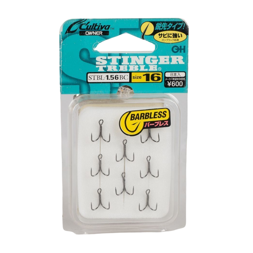 Тройной крючок OWNER STBL-1.56BC barbless, 8 шт.уп.. Фото №1