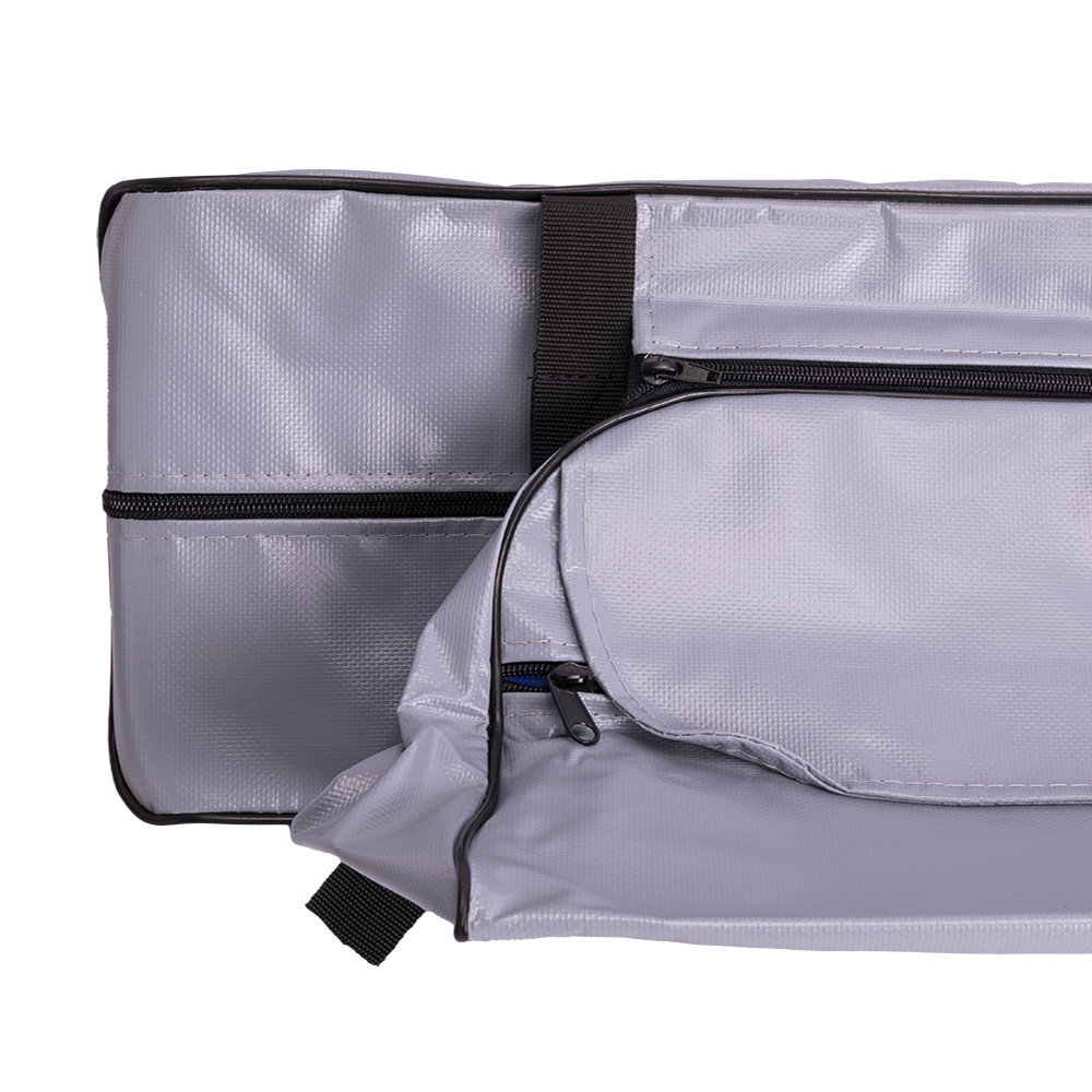 Накладка на сиденье лодки-сумка-рундук ПВХ (мягкая сидушка + сидушка с сумкой ) 75х20 (Патриот). Фото №3