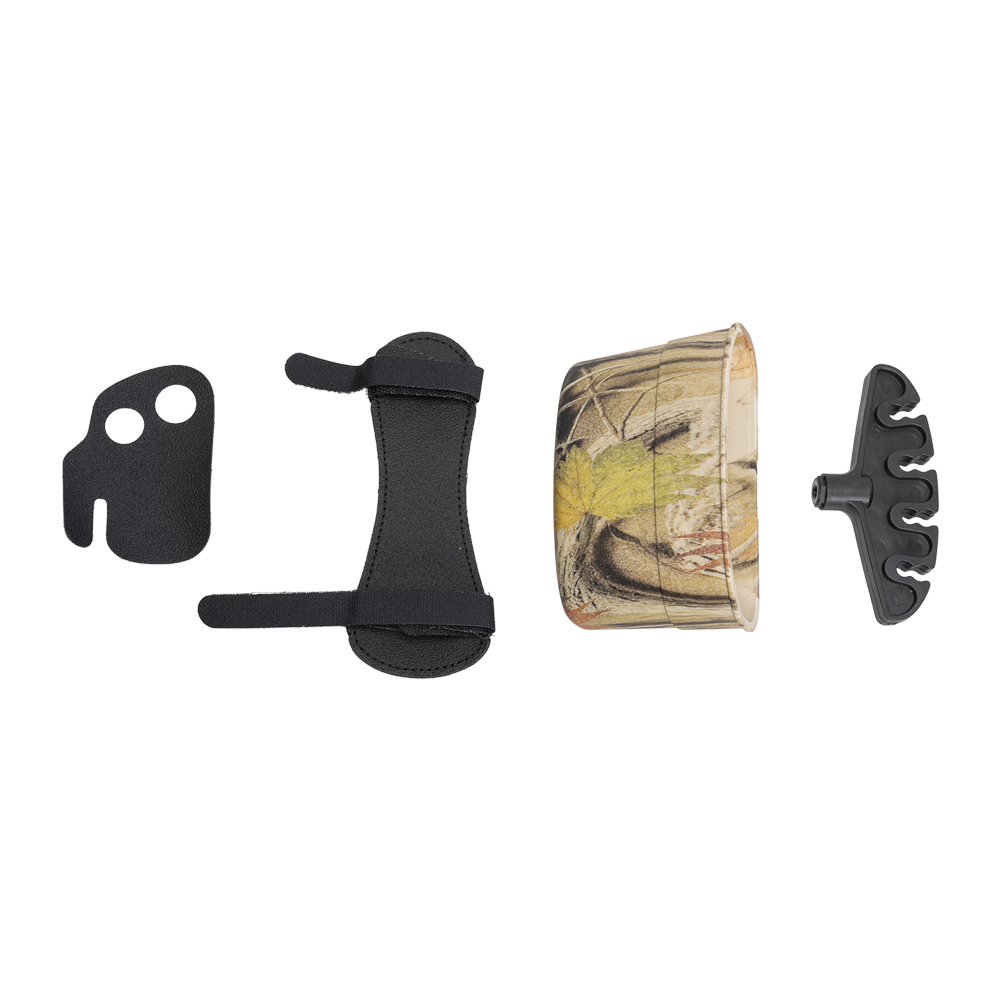 Лук Man Kung RB007, рекурсивный, autumn camo, 20lbs, стрелы 2 шт., кивер, крага, крепеж. Фото №6