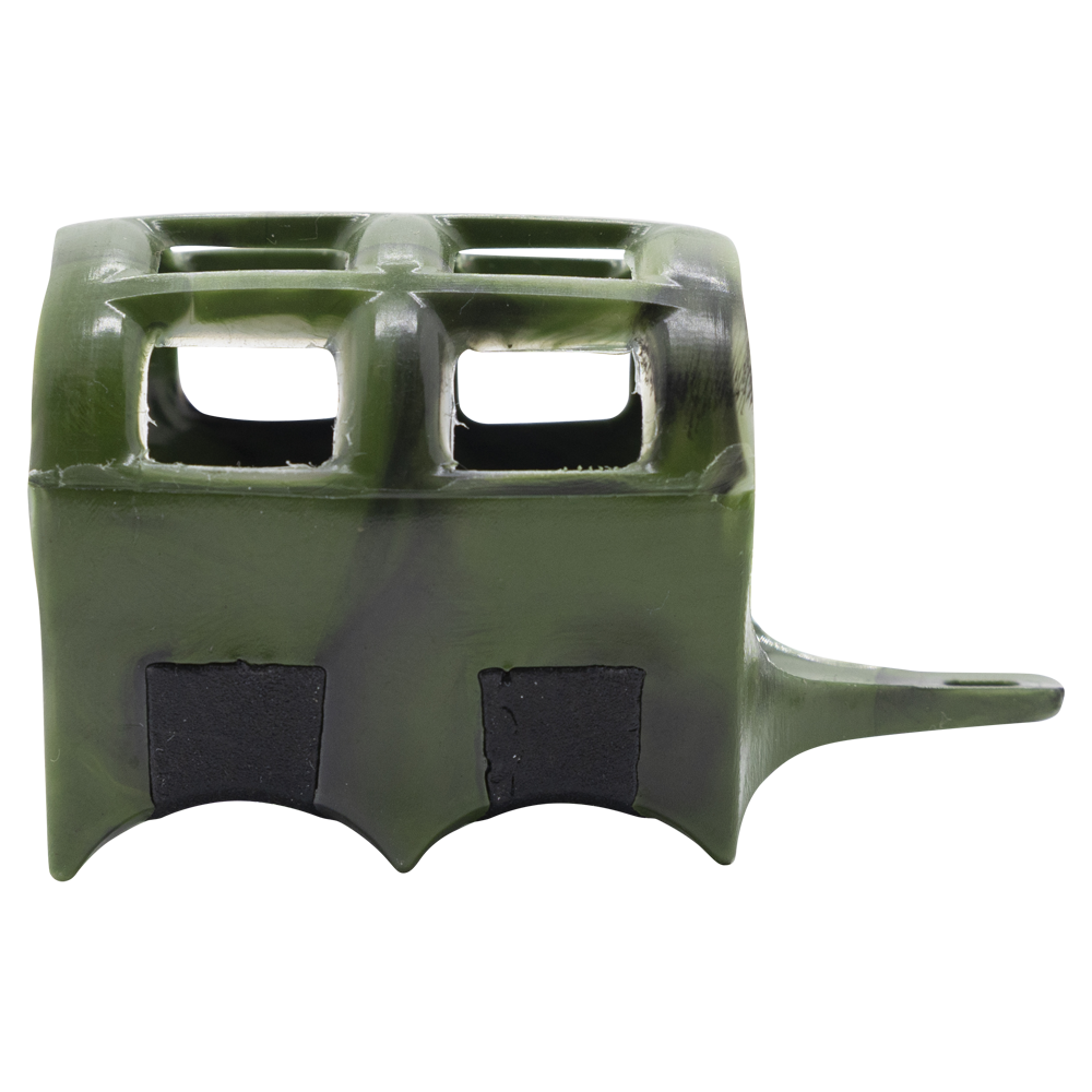 Груз-кормушка пластиковая X-FEEDER PL CAMO RIVER CAGE M 100 г (40 мл, цвет камо, сетка). Фото №1