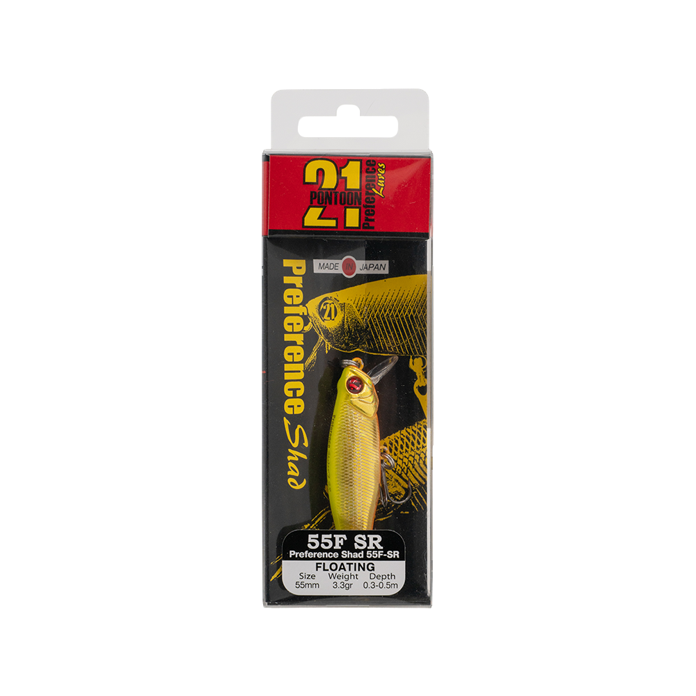 Воблер Pontoon21 PREFERENCE SHAD 55F-SR, 55 мм.,3.3 гр., 0.3-0.5м. (P21-PSH55F-SR-A63). Фото №1
