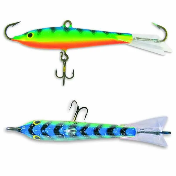 Балансир Kuusamo Tasapaino 50мм, 7гр, цвет (RB/BLU/FR) с тройником. Фото №2 Балансир Kuusamo Tasapaino 50мм, 7гр, цвет (RB/BLU/FR) с тройником. Фото №2