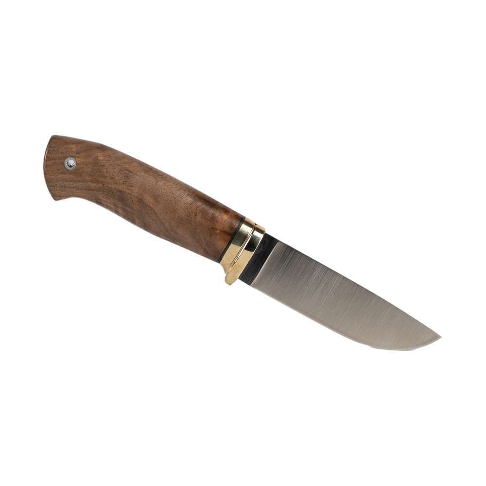 Нож МС "Егерь", сталь VG-10, литье мельхиор, орех(кап). Фото №1