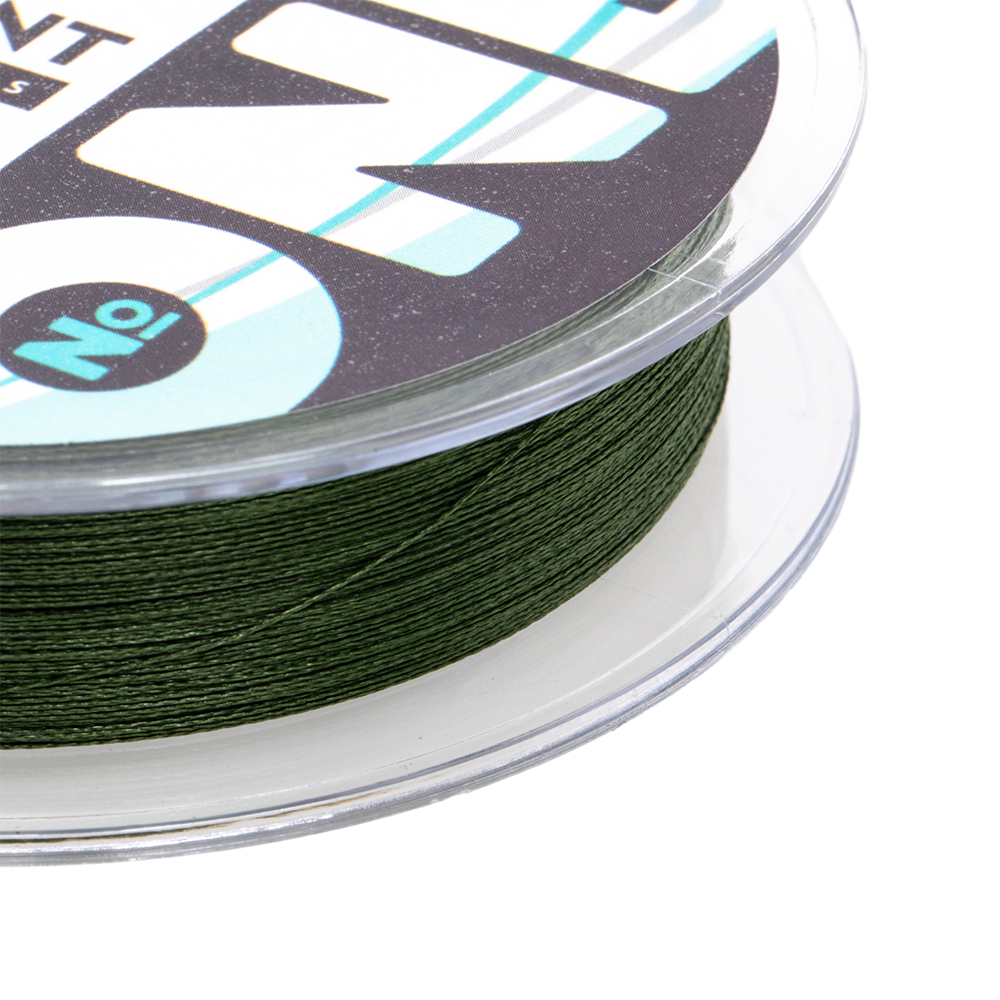 Плетеная леска №ONE PERMANENT Х4-150 (green) d0.14. Фото №4
