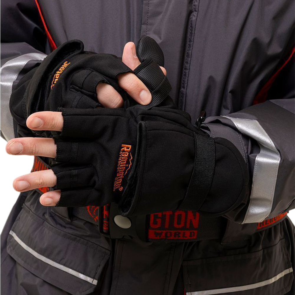 Перчатки-варежки Remington Activ Fishing Softshell Black р. L/XL. Фото №5 Перчатки-варежки Remington Activ Fishing Softshell Black р. L/XL. Фото №5