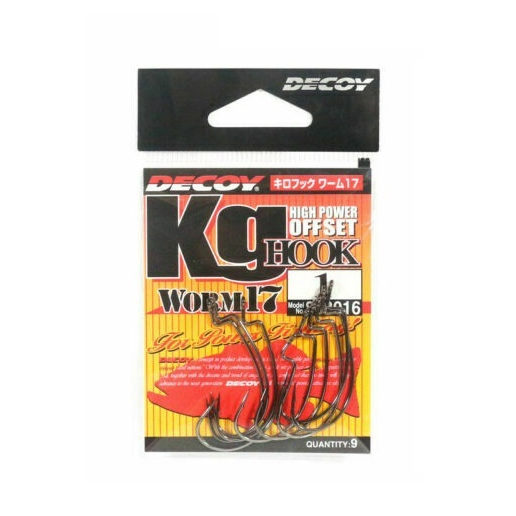 Крючок Decoy офсетный Worm 17 #3 (9 шт.). Фото №1