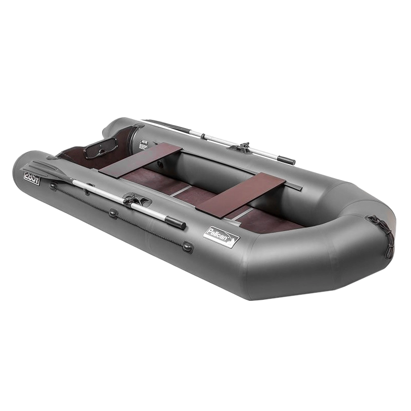 Лодка надувная ПВХ Пеликан 285Т серый (привал). Фото №1