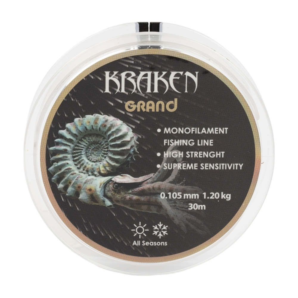 Леска Kraken Grand 30m 0,105mm 1.20kg. Фото №2 Леска Kraken Grand 30m 0,105mm 1.20kg. Фото №2