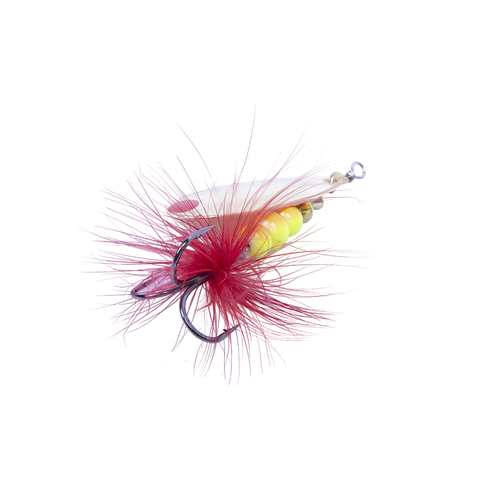 Блесна вращающаяся MADFISH Aglia №4, 9гр, цвет (Gold-red-dot). Фото №3