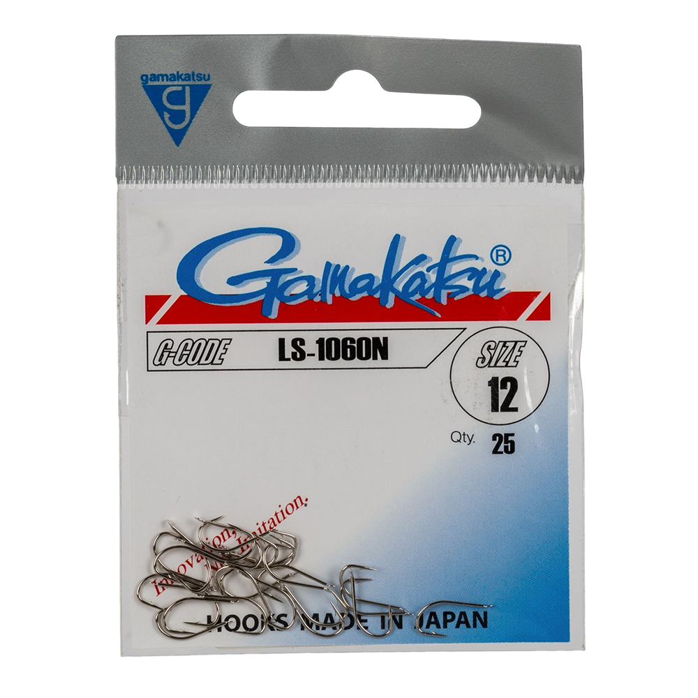 Крючок Gamakatsu Hook LS-1060N Nickel №12. Фото №1
